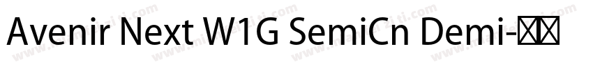 Avenir Next W1G SemiCn Demi字体转换